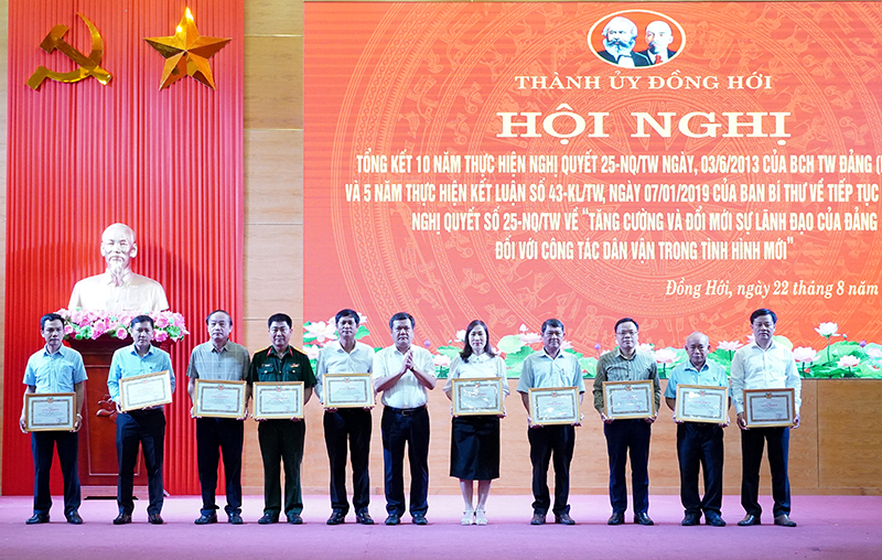 TP. Đồng Hới: Tăng cường sự lãnh đạo của Đảng đối với công tác dân vận