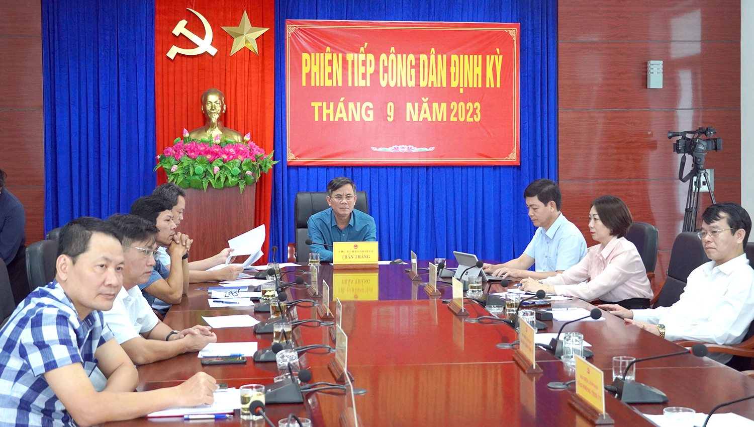 Các đồng chí lãnh đạo tỉnh tiếp công dân phiên định kỳ tháng 9