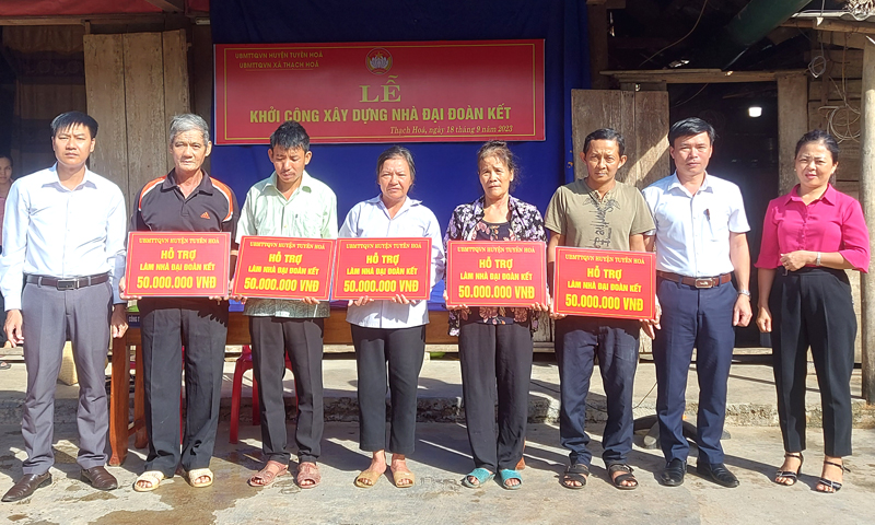 Tuyên Hoá: Xây dựng 40 nhà "Đại đoàn kết" cho hộ nghèo, cận nghèo khó khăn về nhà ở