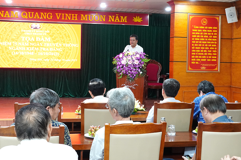 Thành ủy Đồng Hới: Tọa đàm kỷ niệm 75 năm Ngày thành lập ngành Kiểm tra Đảng