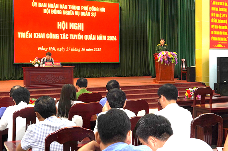 TP. Đồng Hới: Phấn đấu hoàn thành 100% chỉ tiêu giao quân năm 2024