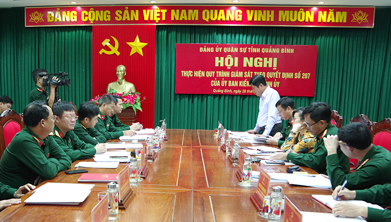 Đảng ủy Quân sự tỉnh: Thông qua kết quả giám sát theo quyết định của UBKT Tỉnh ủy