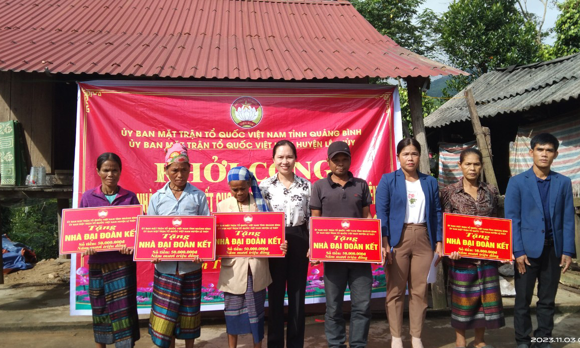 Lệ Thủy: Khởi công xây dựng nhà "Đại đoàn kết" tại xã Ngân Thủy