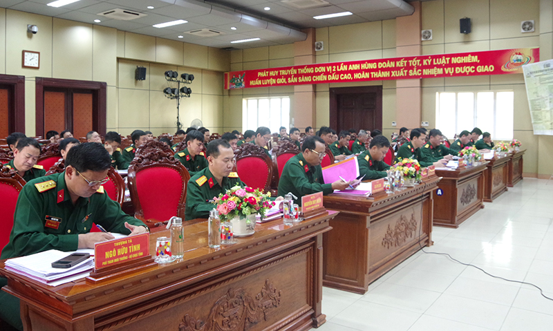 Bộ Chỉ huy Quân sự tỉnh: Thông qua kế hoạch diễn tập chỉ huy 1 bên 2 cấp