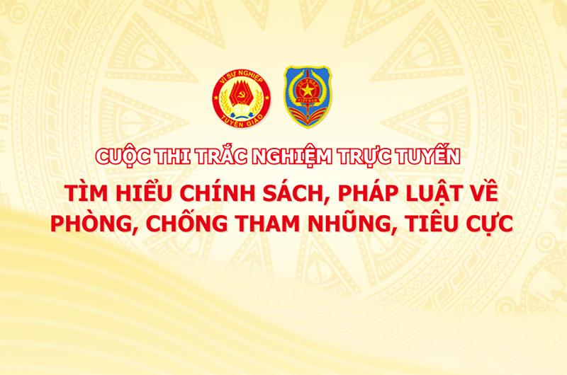 Thi trực tuyến tìm hiểu pháp luật về phòng, chống tham nhũng, tiêu cực