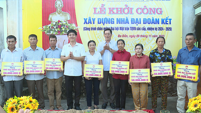 TX. Ba Đồn: Khởi công 21 nhà "Đại đoàn kết" cho hộ nghèo