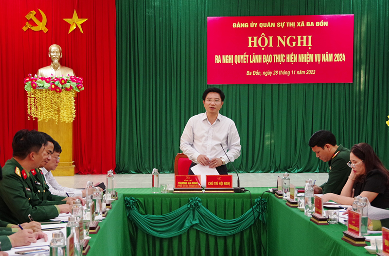Đảng ủy Quân sự TX. Ba Đồn: Tập trung lãnh đạo hoàn thành tốt nhiệm vụ năm 2024