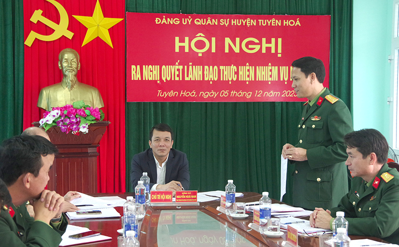 Đảng ủy Quân sự huyện Tuyên Hóa: Ra nghị quyết lãnh đạo thực hiện nhiệm vụ năm 2024