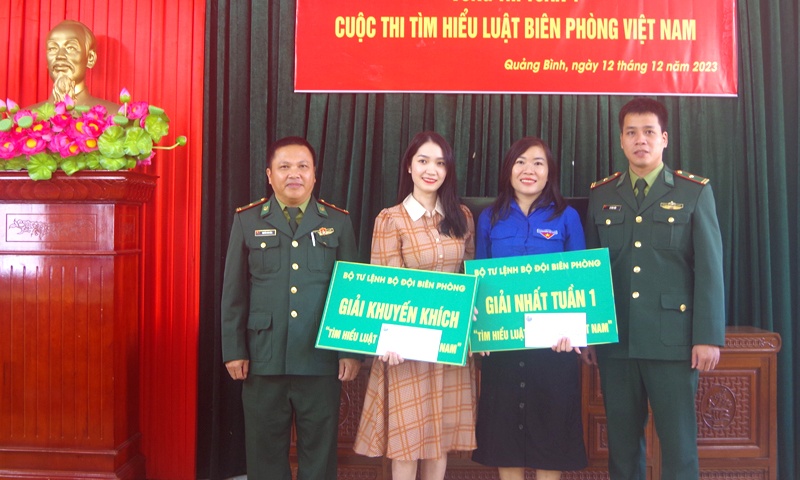 Trao thưởng vòng thi Tuần 1 cuộc thi trực tuyến "Tìm hiểu Luật Biên phòng Việt Nam"