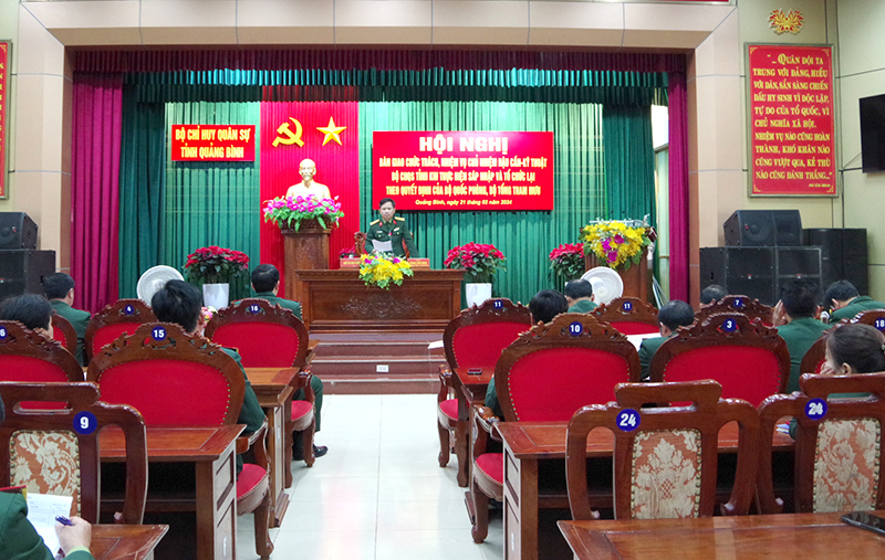 Bàn giao chức trách, nhiệm vụ Chủ nhiệm Hậu cần-Kỹ thuật, Bộ CHQS tỉnh