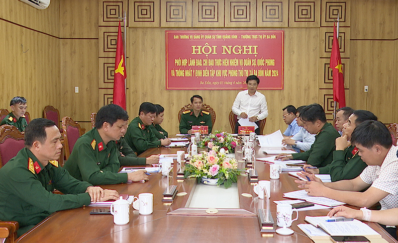 Thống nhất ý định diễn tập khu vực phòng thủ TX. Ba Đồn năm 2024