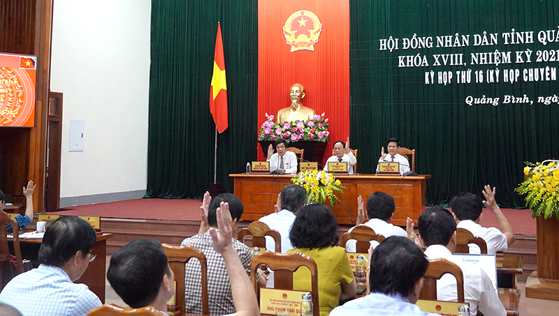 Nghị quyết HĐND tỉnh khóa XVIII, nhiệm kỳ 2021-2026, kỳ họp thứ 16