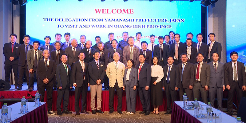 Đoàn các doanh nghiệp tỉnh Yamanashi tìm hiểu khả năng hợp tác tại Quảng Bình