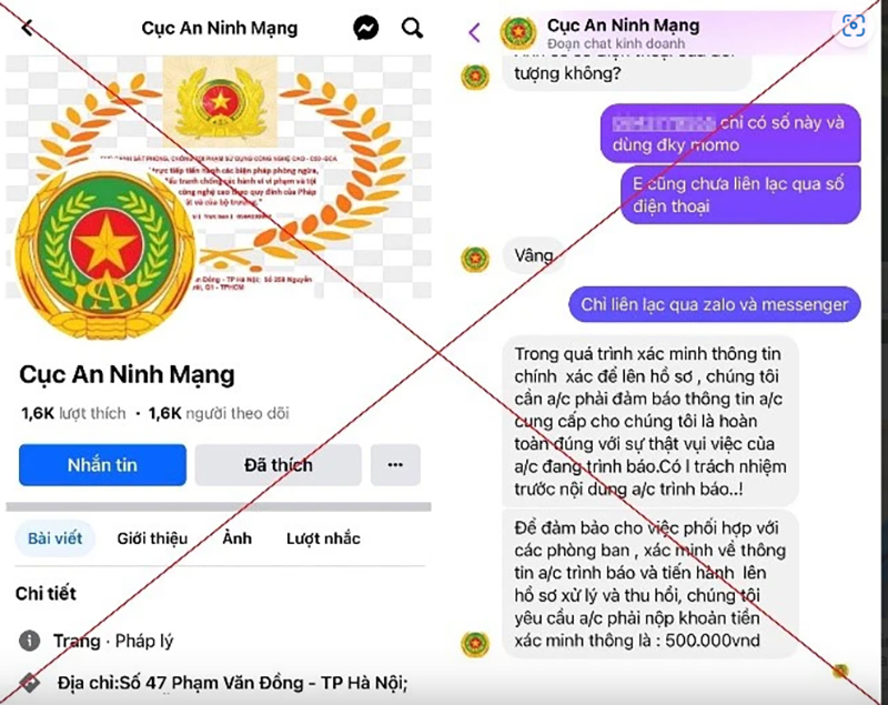 Mạo danh lực lượng công an trên mạng xã hội để lừa đảo gia tăng