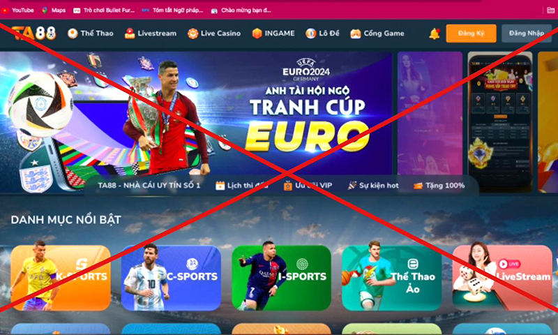 Cảnh báo tội phạm tổ chức đánh bạc dưới hình thức cá độ bóng đá mùa EURO 2024