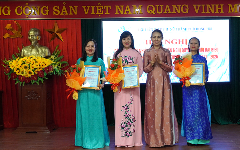 Hội Liên hiệp Phụ nữ TP. Đồng Hới: Thực hiện đạt và vượt 9/9 chỉ tiêu kế hoạch