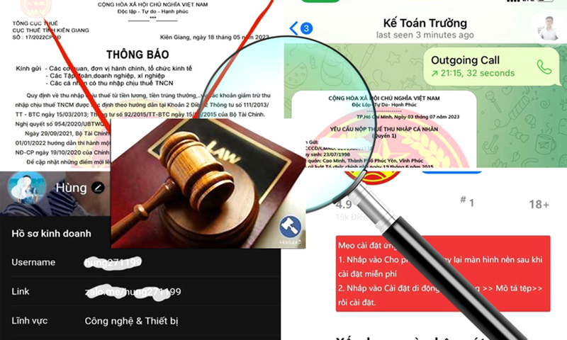 Nhiều đối tượng chiếm đoạt thông tin, tài sản của người nộp thuế