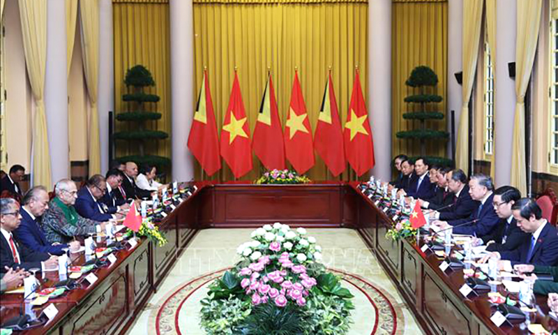 Chủ tịch nước Tô Lâm hội đàm với Tổng thống Timor Leste