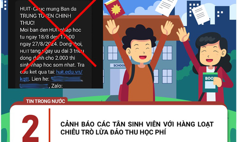Cảnh báo tân sinh viên các "trò" lừa đảo thu học phí