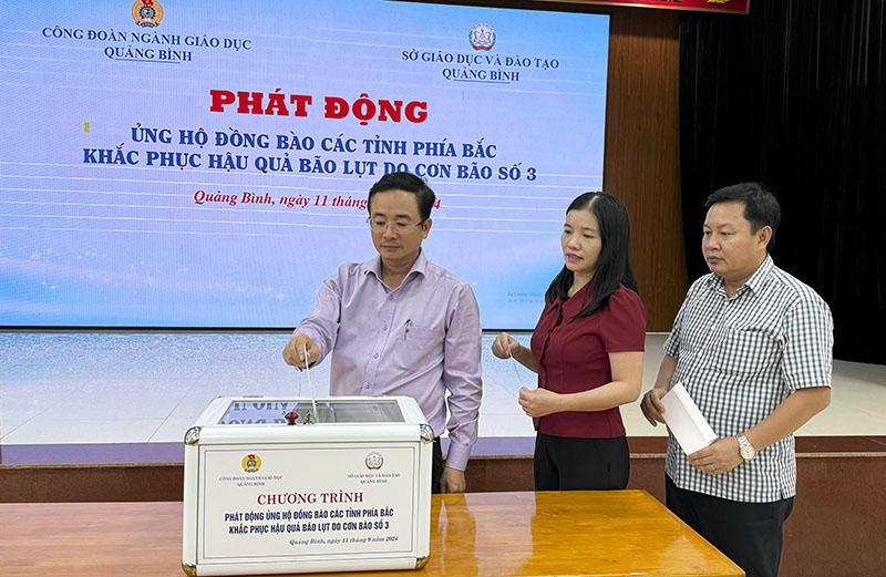 Ngành Giáo dục-Đào tạo: Phát động ủng hộ đồng bào vùng bị thiệt hại do bão, lũ