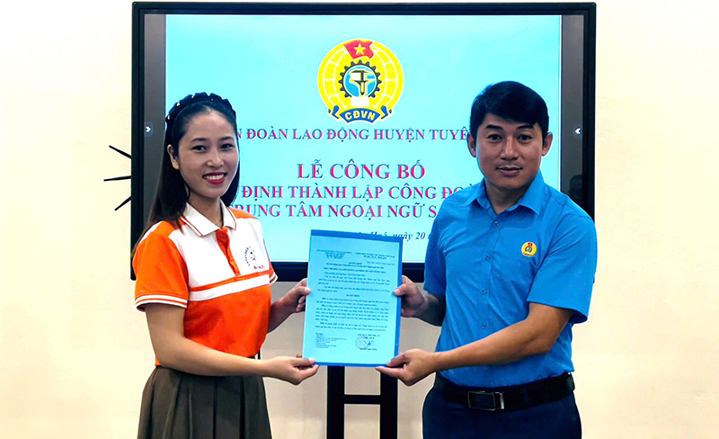 Liên đoàn Lao động huyện Tuyên hóa: Thành lập Công đoàn cơ sở ngoài khu vực Nhà nước