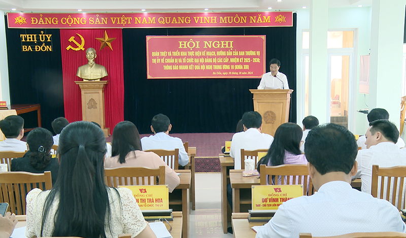 TX. Ba Đồn: Quán triệt kế hoạch, hướng dẫn về chuẩn bị đại hội đảng các cấp