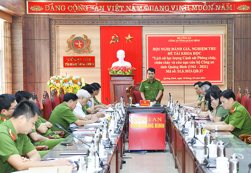 Nghiệm thu đề tài nghiên cứu về lịch sử lực lượng Cảnh sát Phòng cháy, chữa cháy và cứu nạn, cứu hộ