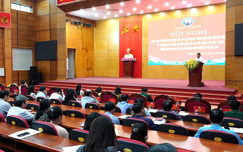 TP. Đồng Hới: Thông báo nhanh kết quả Hội nghị lần thứ 10 Ban Chấp hành Trung ương Đảng khóa XIII