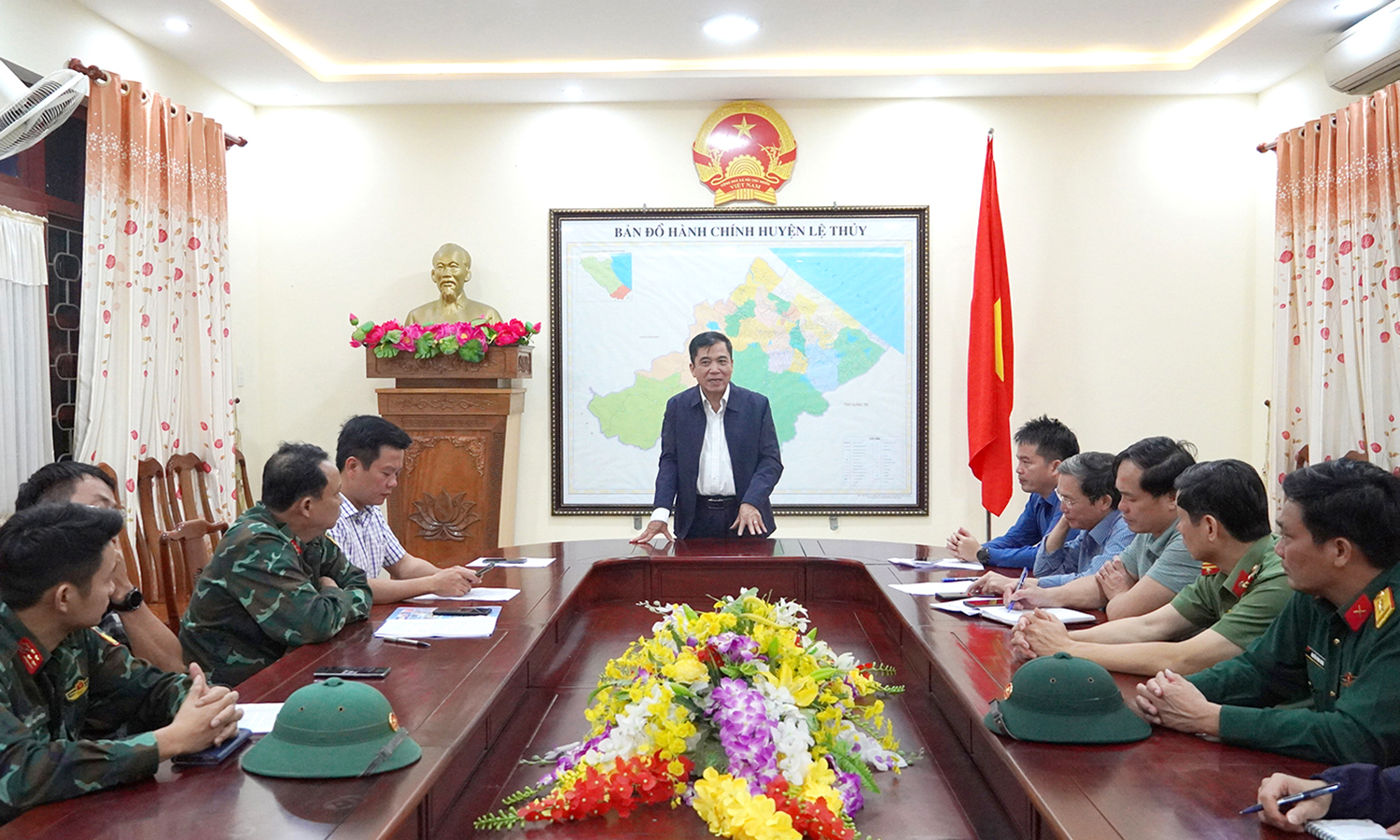 Thực hiện hiệu quả phương châm "4 tại chỗ" trong phòng, chống lụt bão