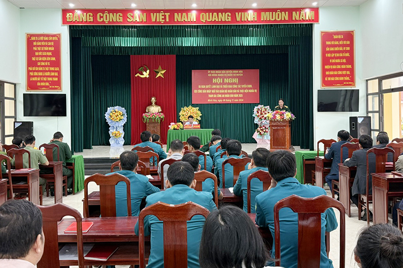 Minh Hóa: Phấn đấu hoàn thành chỉ tiêu tuyển quân năm 2025