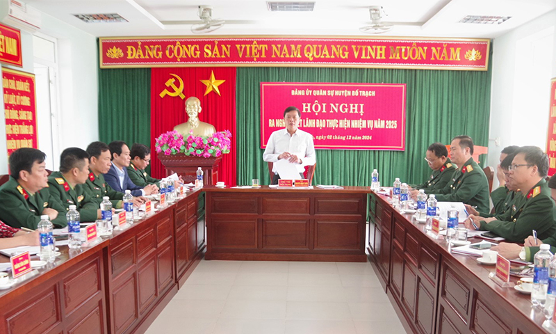 Đảng ủy Quân sự huyện Bố Trạch: Ra nghị quyết lãnh đạo thực hiện nhiệm vụ quân sự, quốc phòng năm 2025