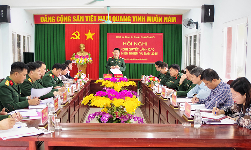 Đảng ủy Quân sự TP. Đồng Hới: Ra nghị quyết lãnh đạo thực hiện nhiệm vụ năm 2025