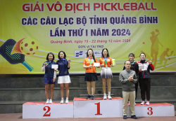 Bế mạc giải vô địch pickleball các câu lạc bộ tỉnh Quảng Bình