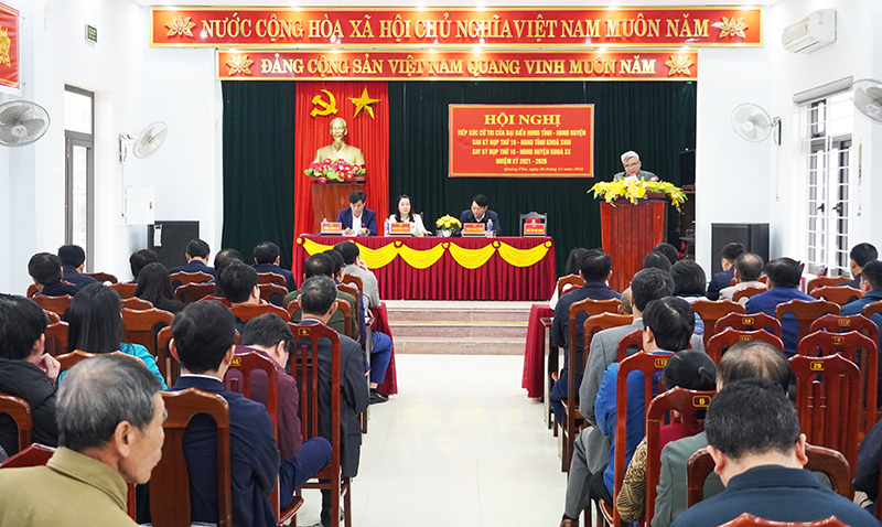 Đại biểu HĐND tỉnh tiếp xúc cử tri tại huyện Quảng Trạch