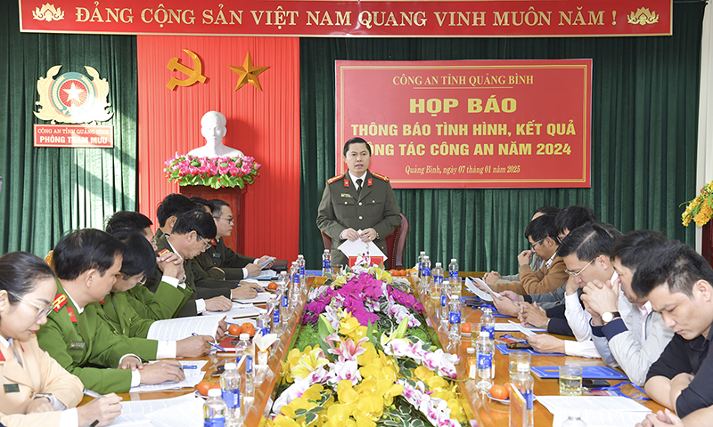 Họp báo về tình hình, kết quả công tác công an năm 2024