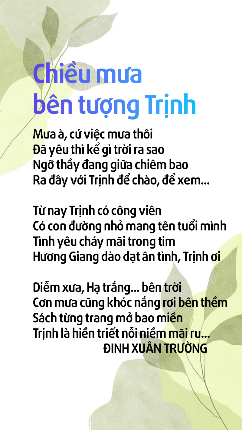 Chiều mưa bên tượng Trịnh