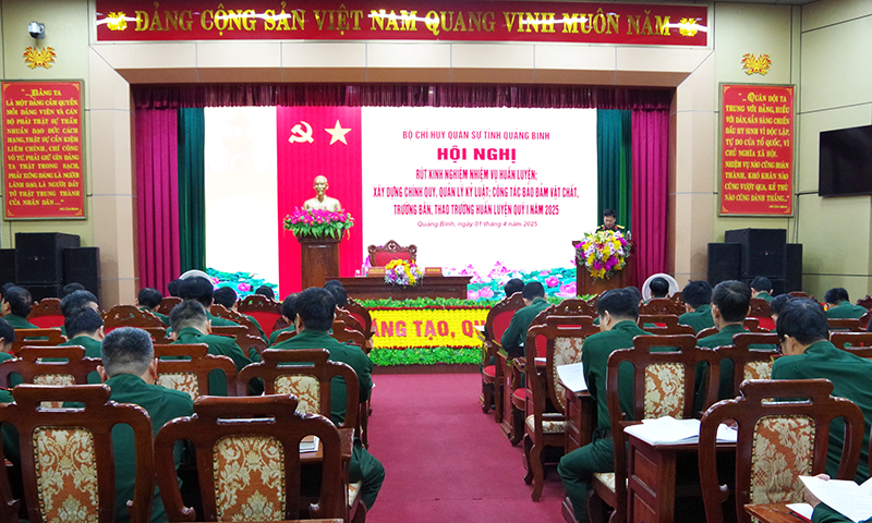 Bộ Chỉ huy Quân sự tỉnh đánh giá kết quả huấn luyện quý 1/2025