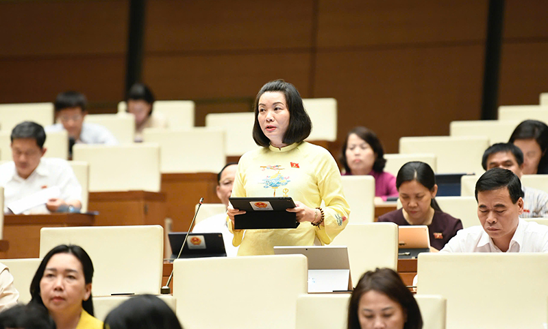 Đại biểu Quốc hội thảo luận về dự án Luật Cán bộ, công chức (sửa đổi)